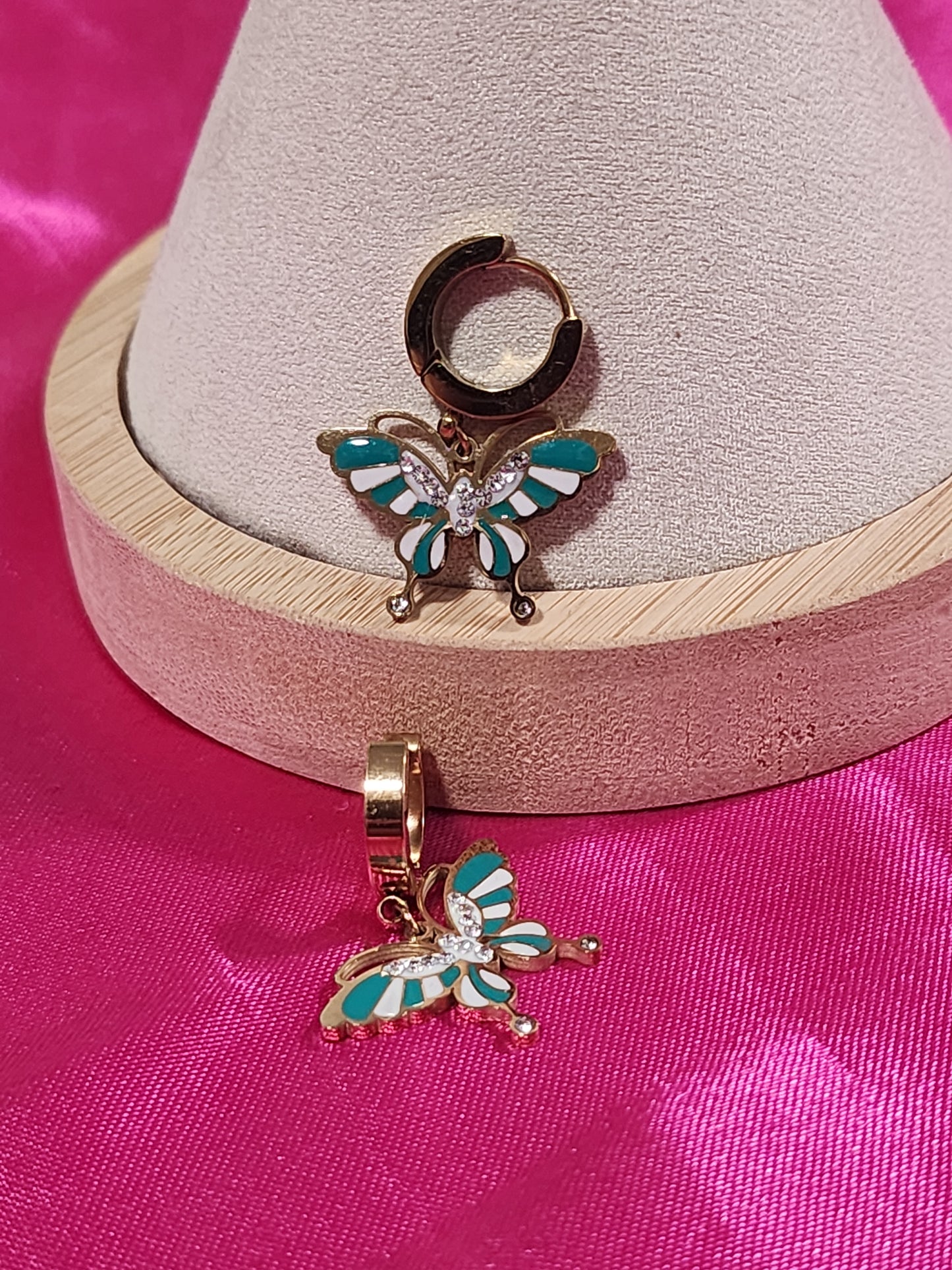 Gold Stainless Steel Butterfly 🦋 Earrings