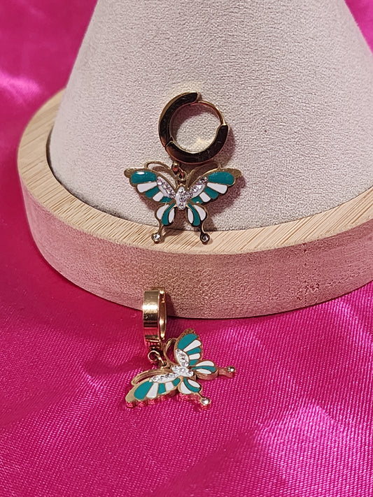 Gold Stainless Steel Butterfly 🦋 Earrings