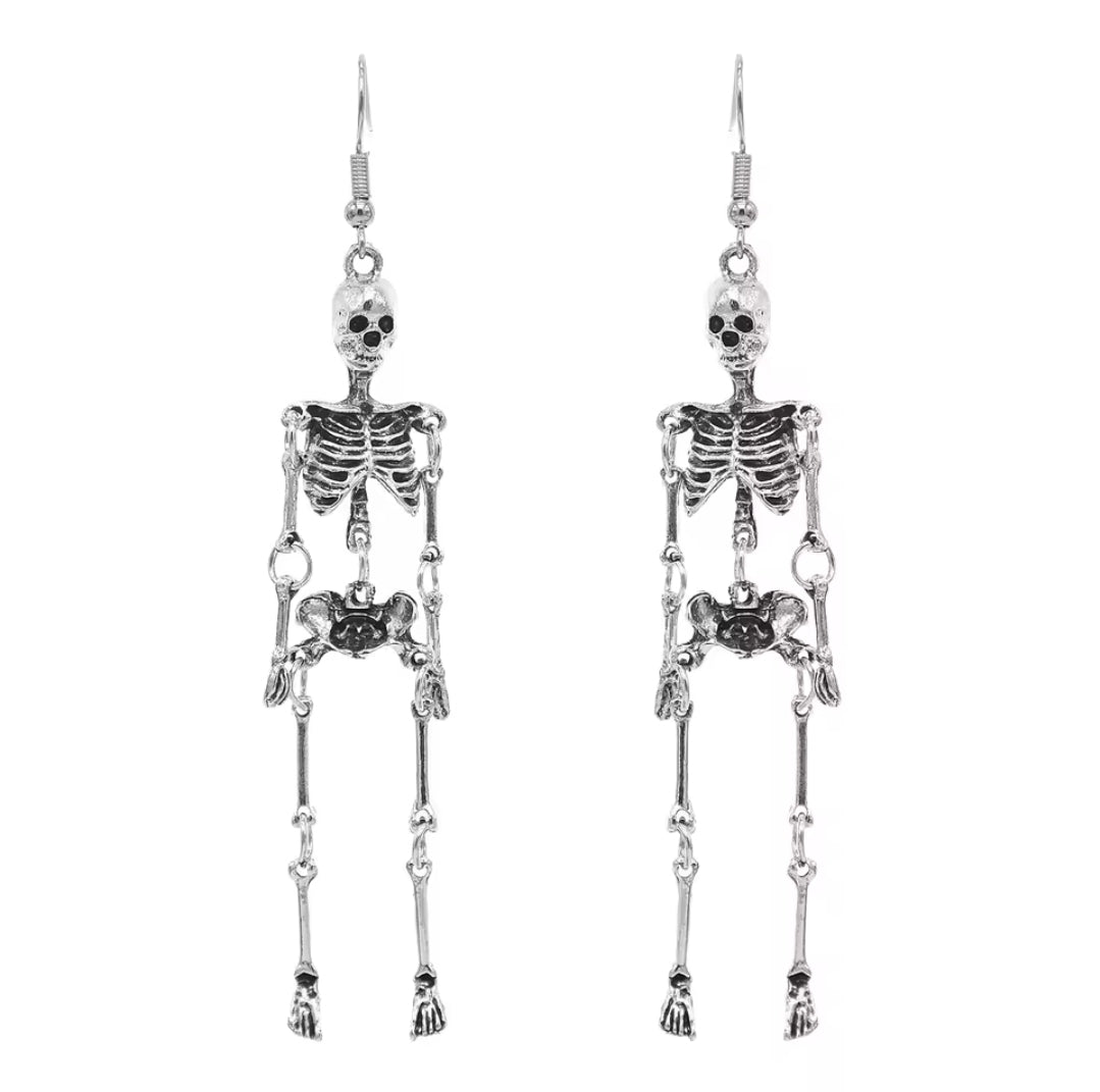 Rhinestone Skelton Earrings