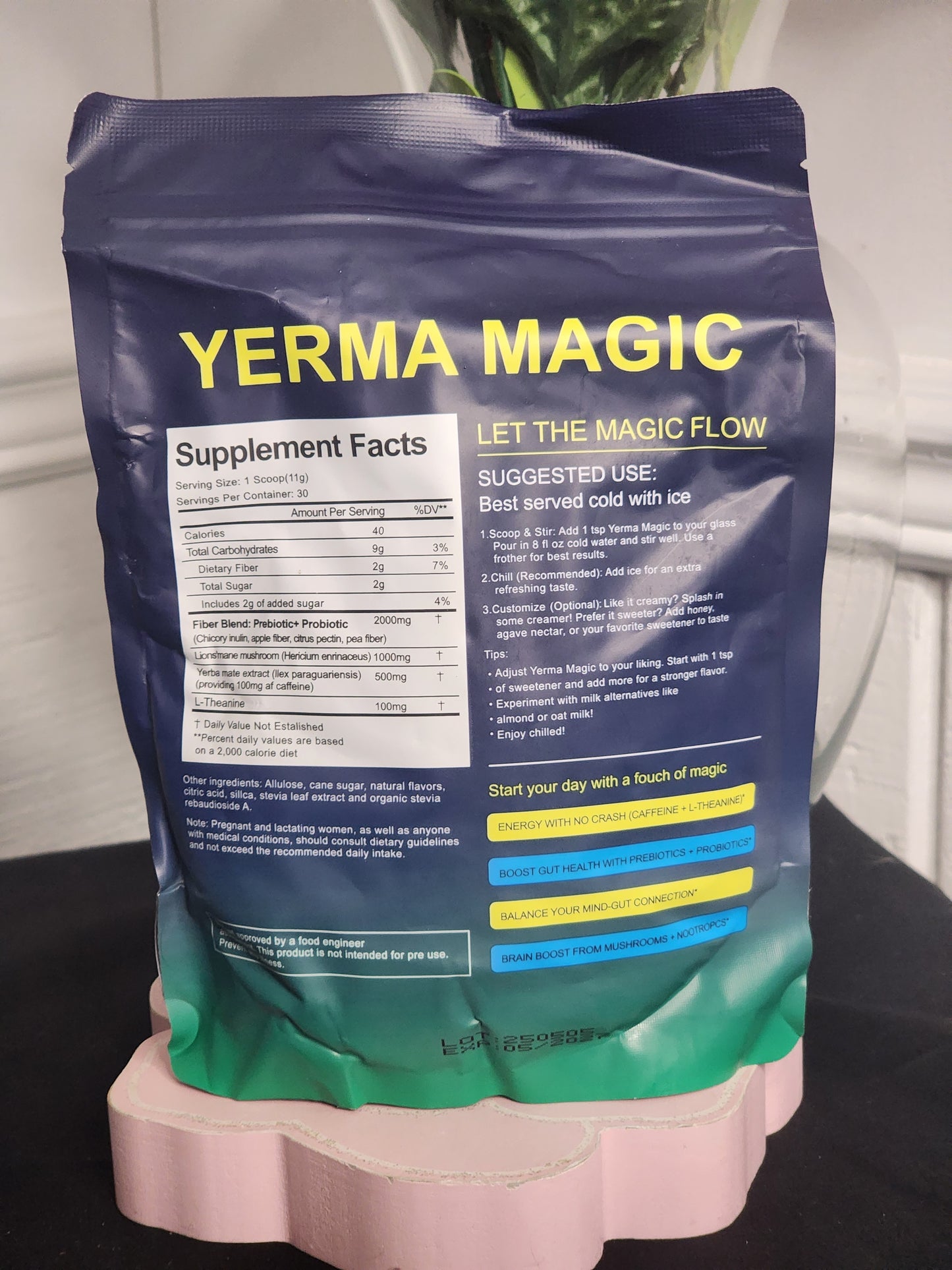 Yerba Magic Tea Powder (Peach Mango-30 Servings)