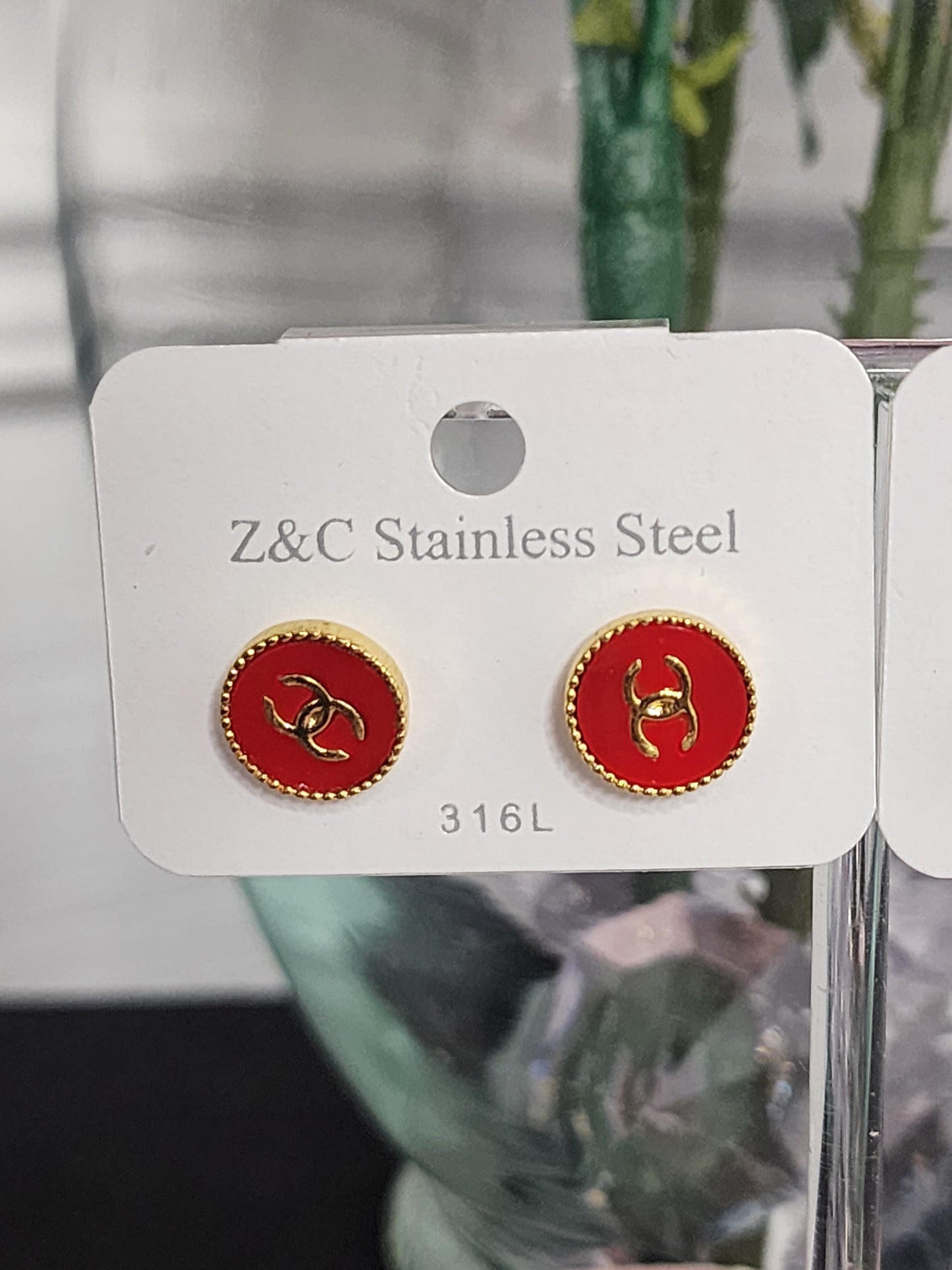 Silver and Gold Stainless Steel Earrings