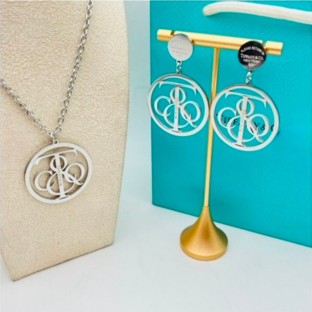NEW Gold or Silver Stainless Steel Necklace with Earrings Sets