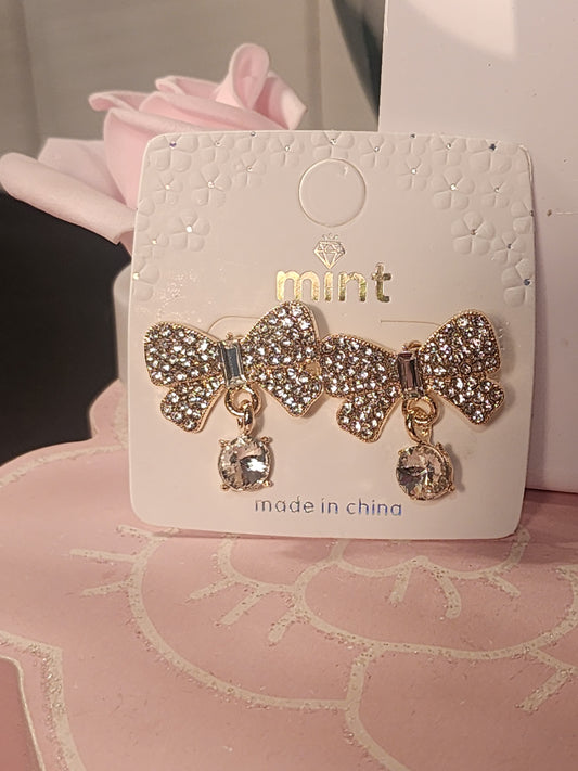 Gold or Silver BOW Earrings
