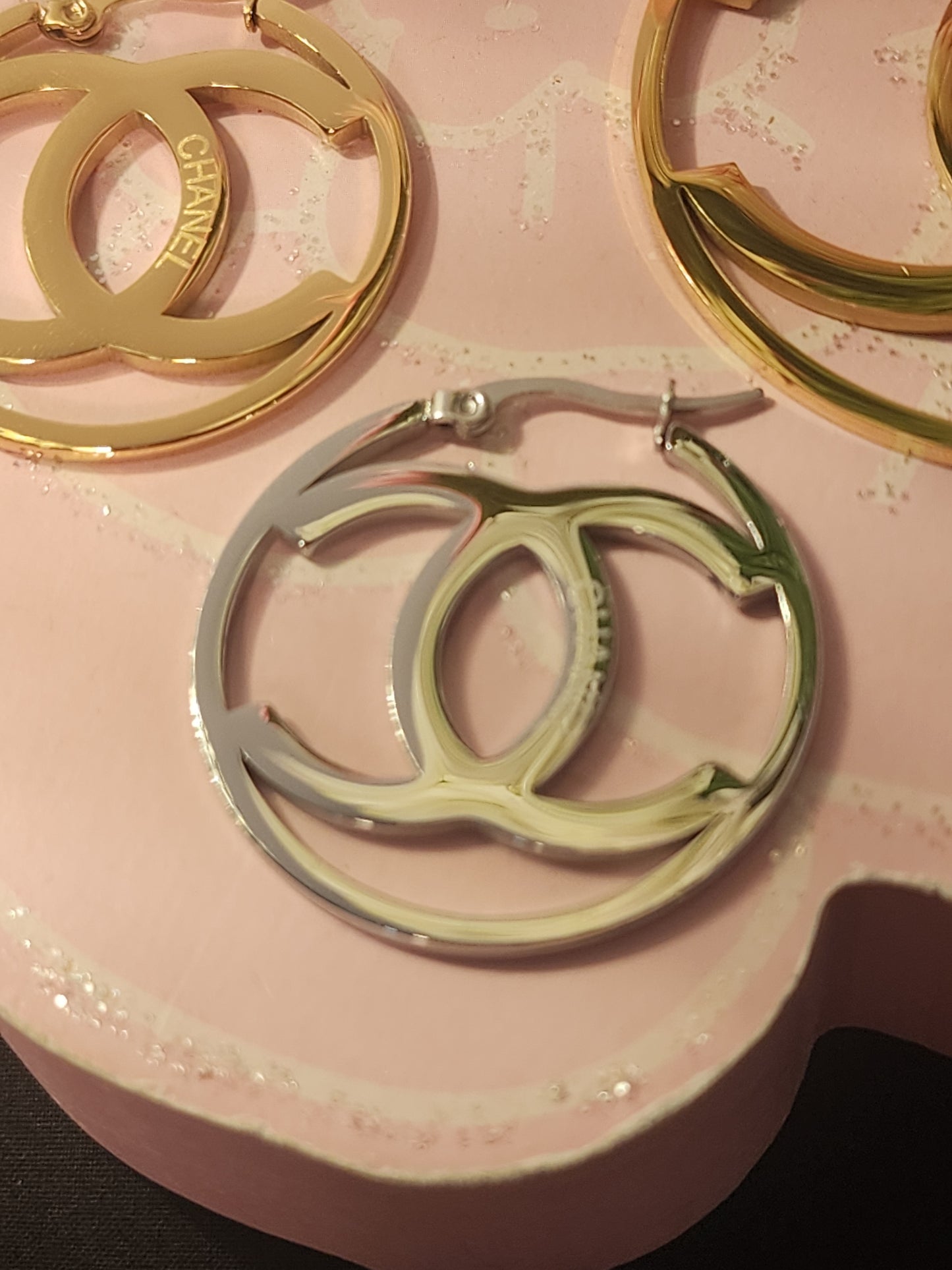 Gold or Silver Fashion Stainless Steel Hoop Earrings (Upcycled Only)