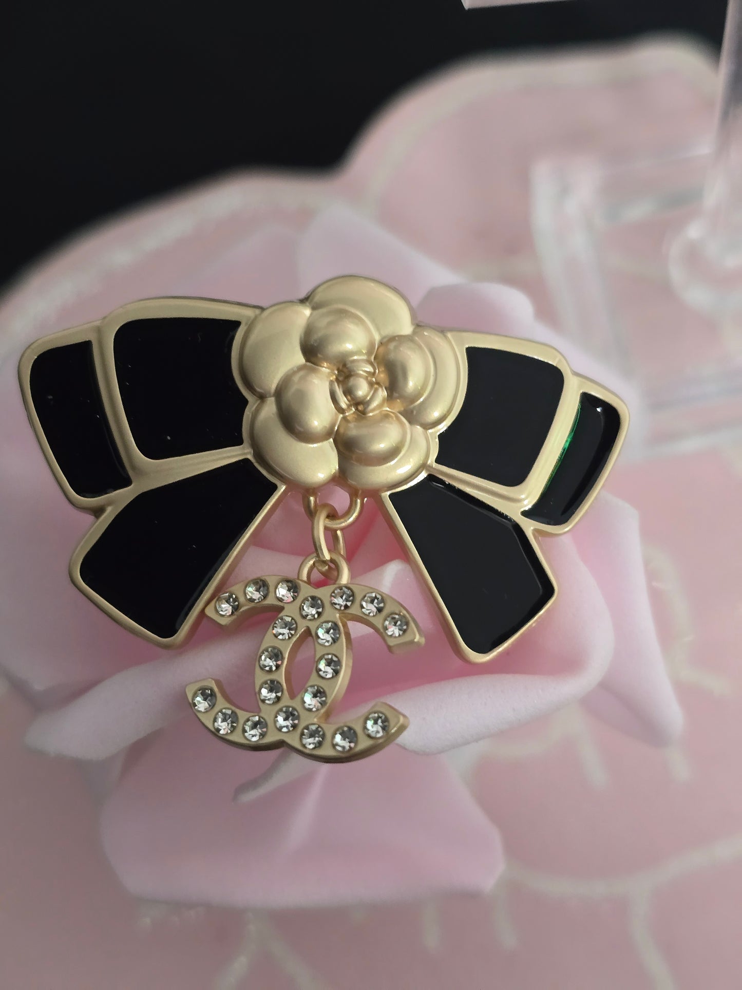 Gold or Silver Rhinestone Brooches (Handmade)