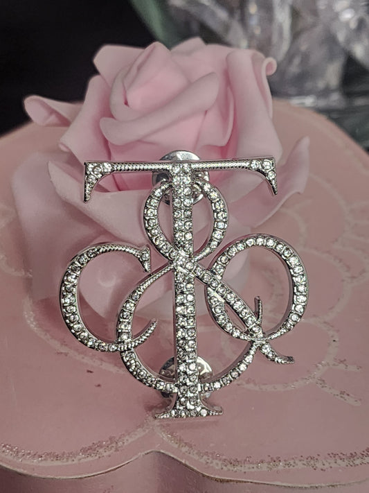 Gold or Silver Rhinestone Brooches (Handmade)
