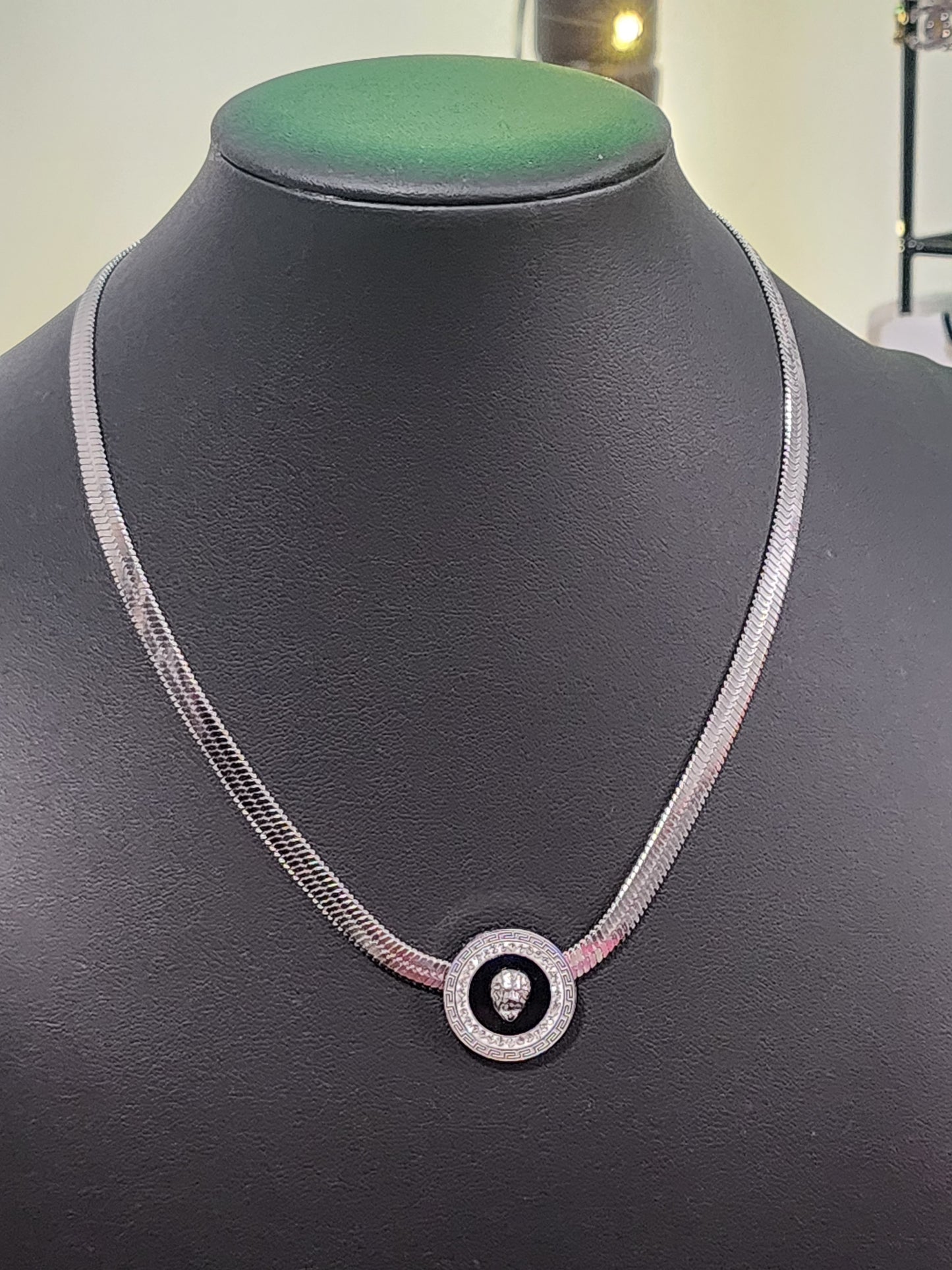Silver Stainless Steel Necklace with Bracelet Set
