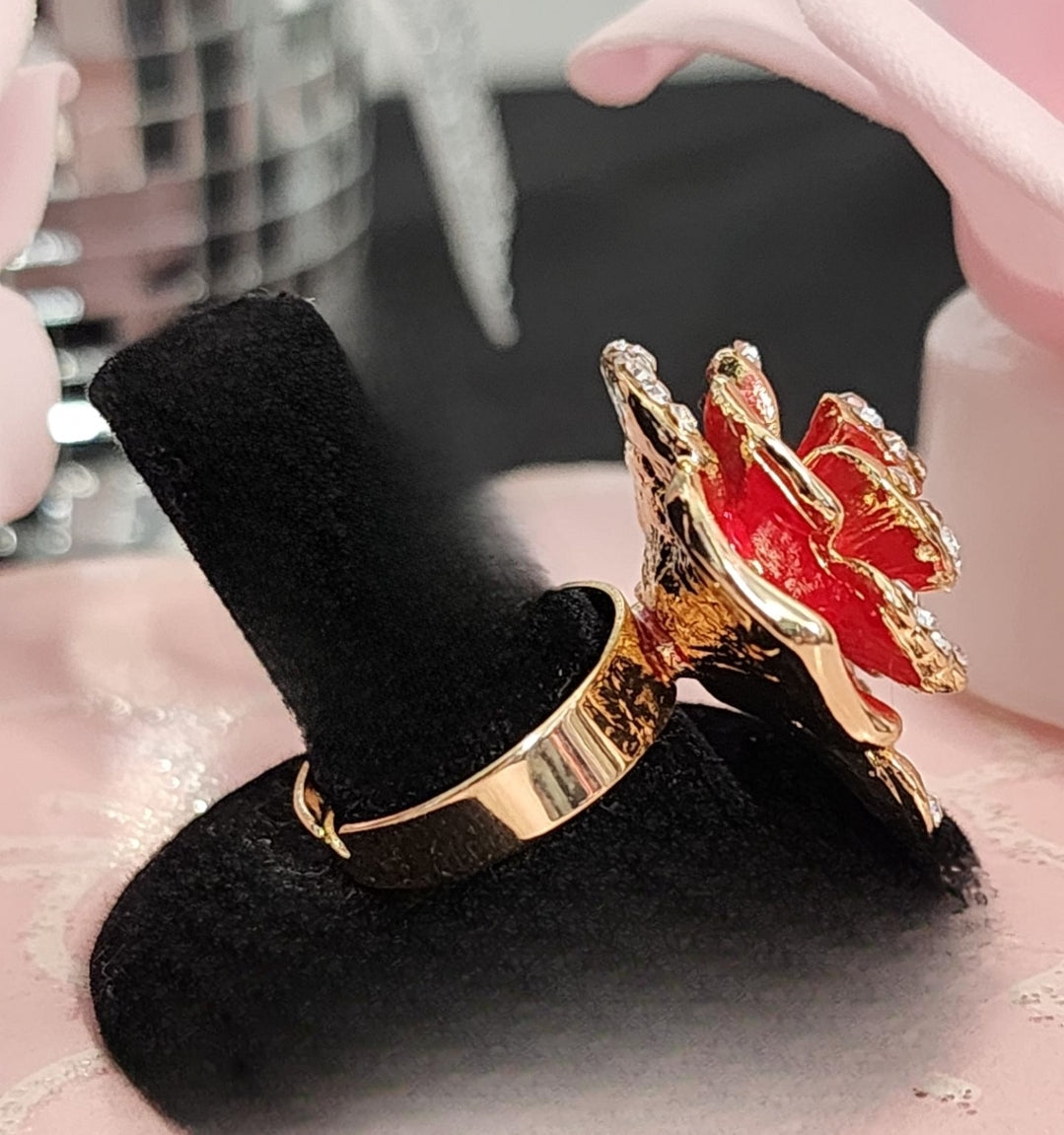 Rose Red Gold Ring