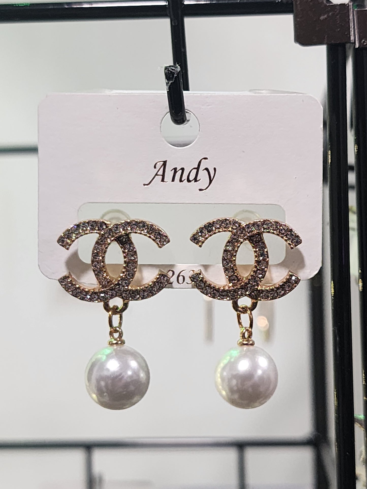 Gold and Silver Fashion Bow Pearl Drop or Heart Earrings
