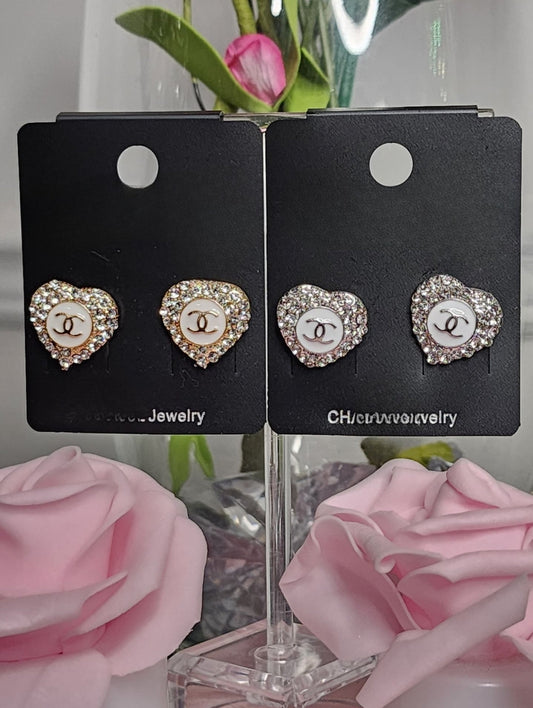 Fashion Gold or Silver Heart Earrings