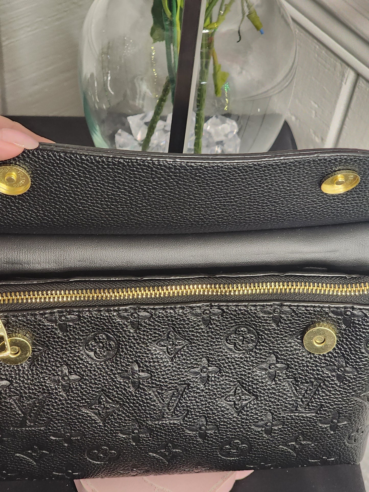 Black Embossed Handbag (Final CLEARANCE SALE)