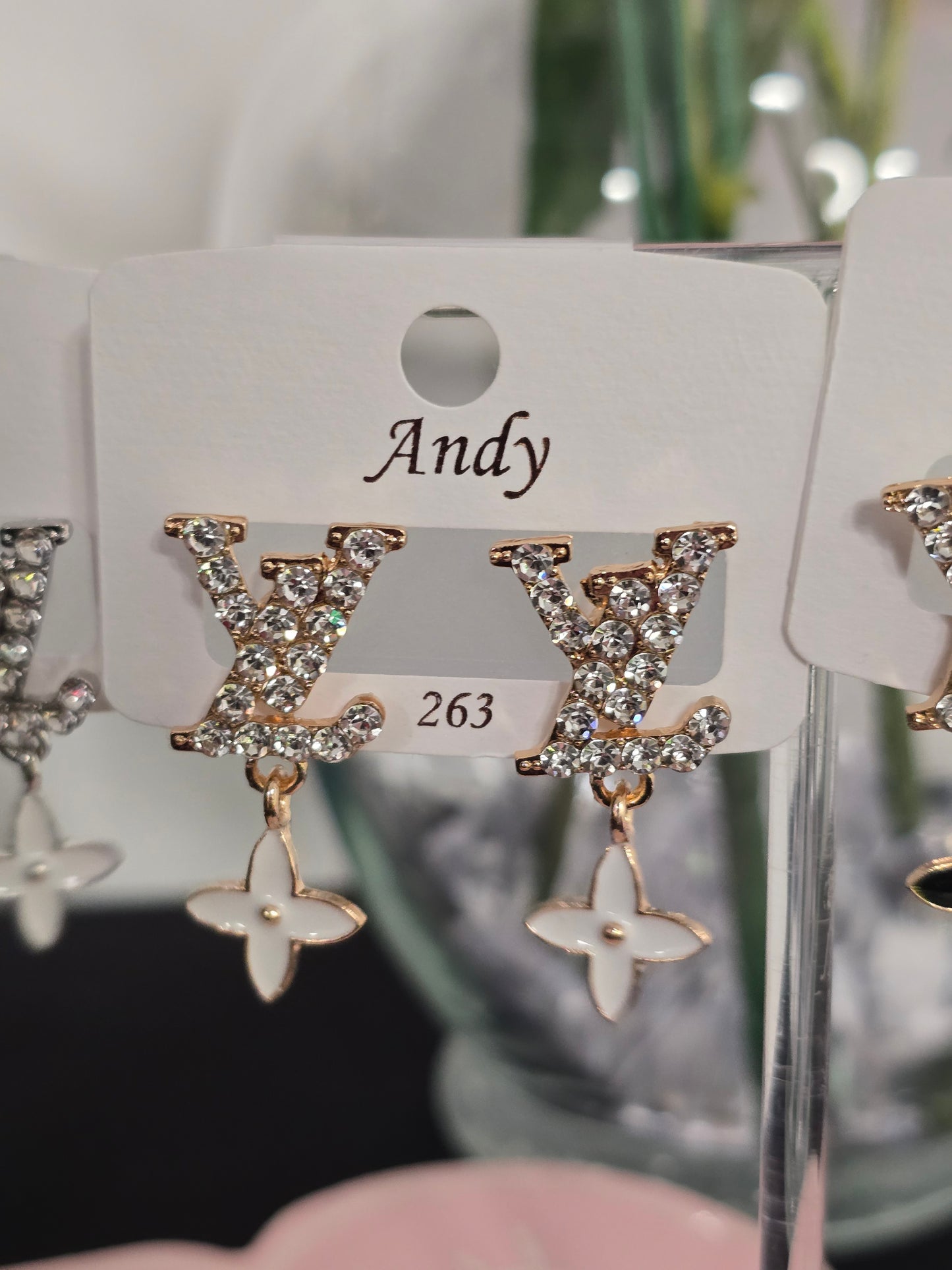 NEW Gold or Silver Rhinestone Earrings