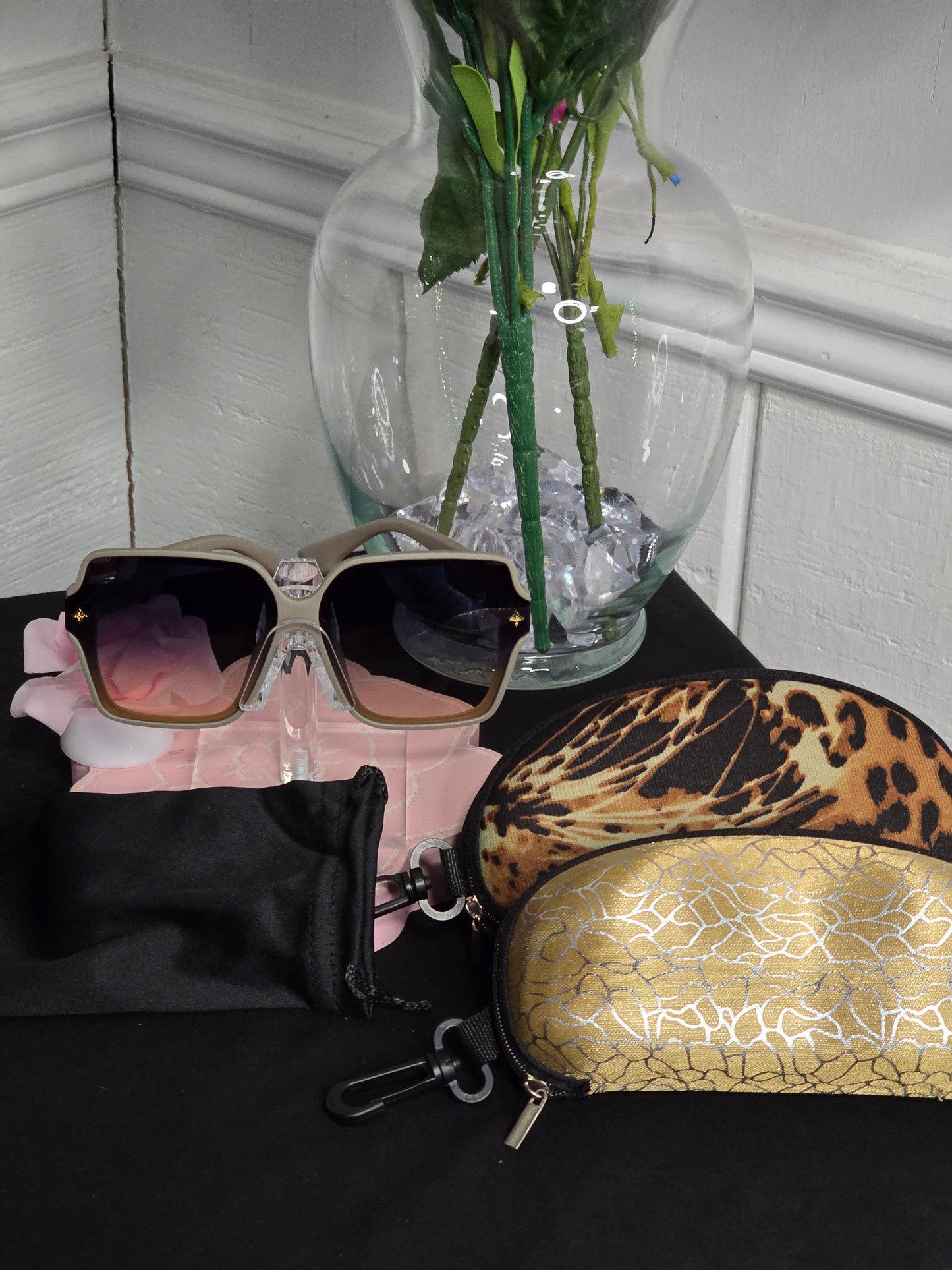 Sunglasses, Soft Bag and Sunglass Case 3 Piece Set (ON SALE)