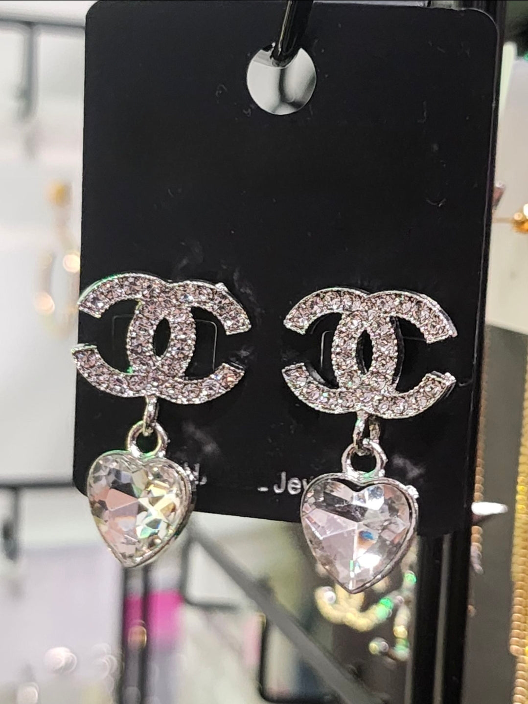 Gold and Silver Fashion Bow Pearl Drop or Heart Earrings