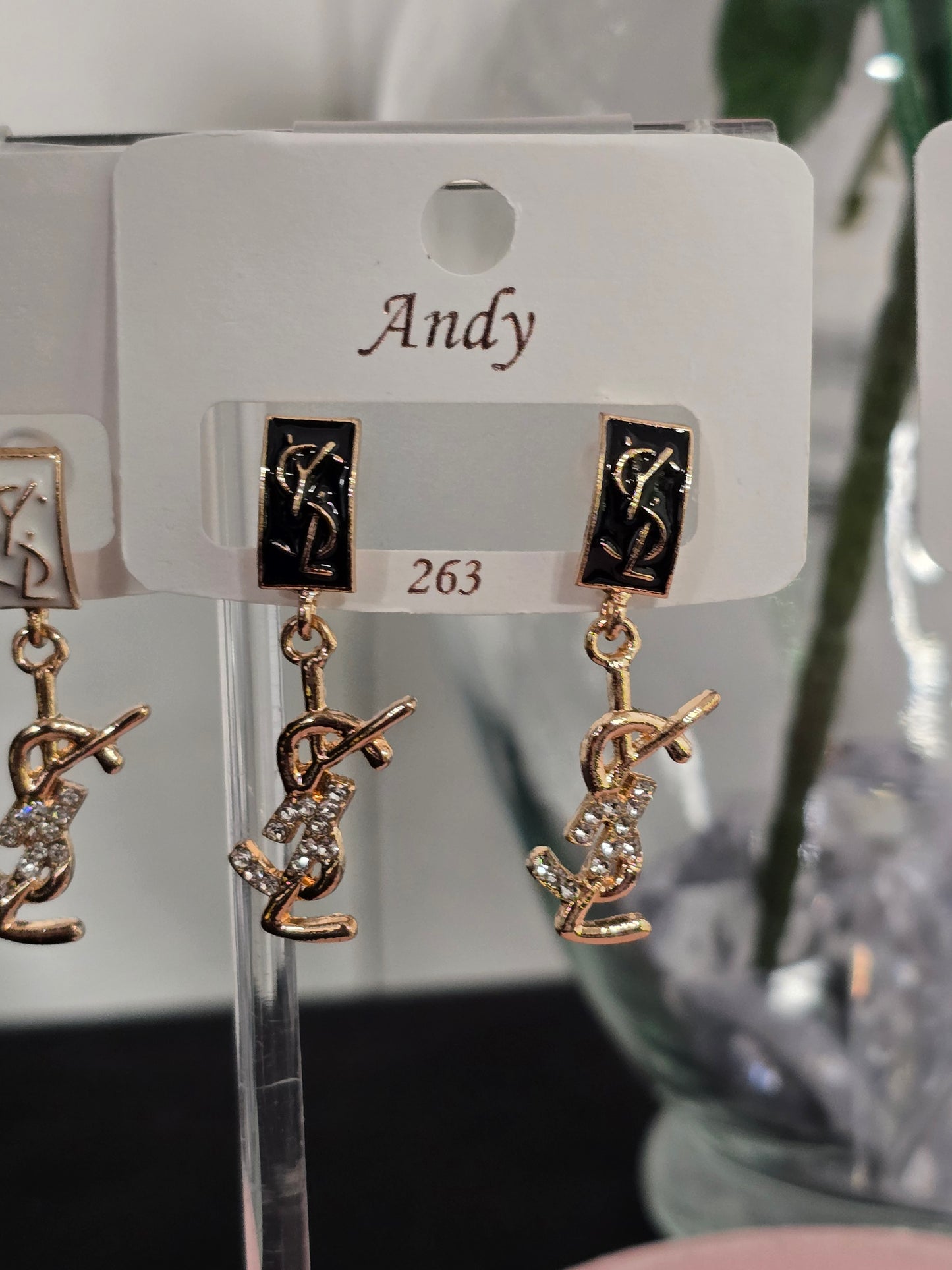 NEW Gold or Silver Rhinestone Earrings