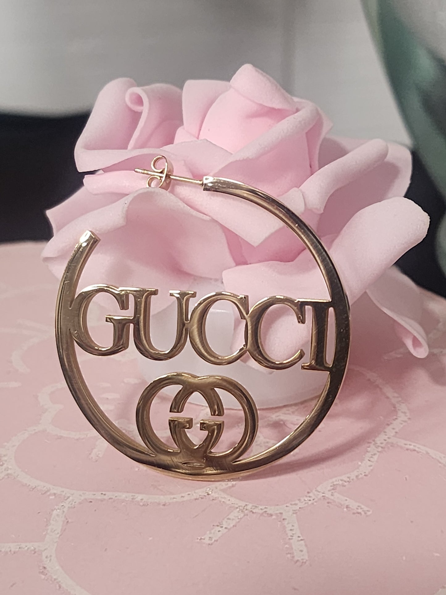 Stainless Steel Hoop Fashion Earrings (Available in Gold or Silver) (ON SALE)