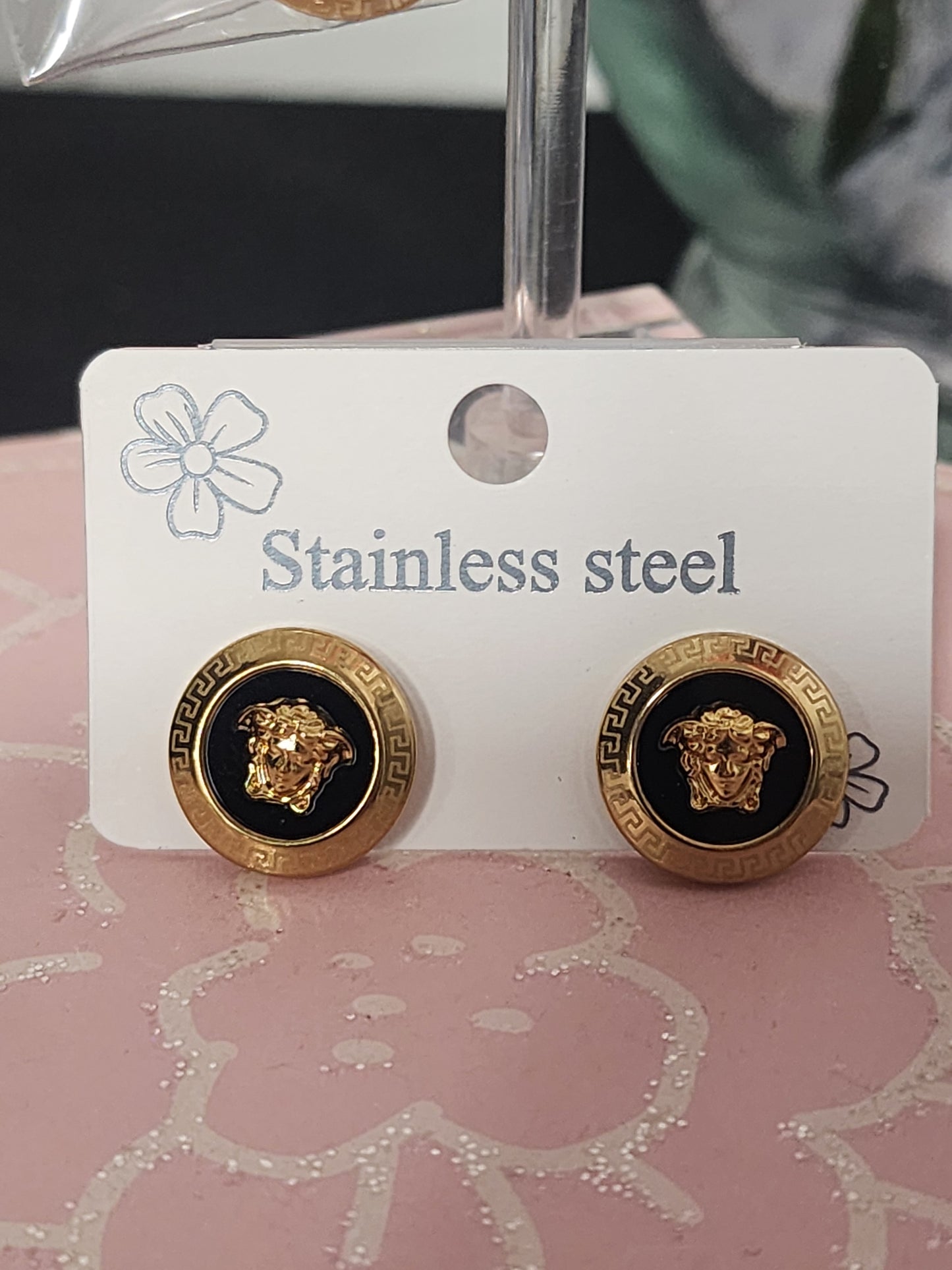 Gold Stainless Steel Earrings