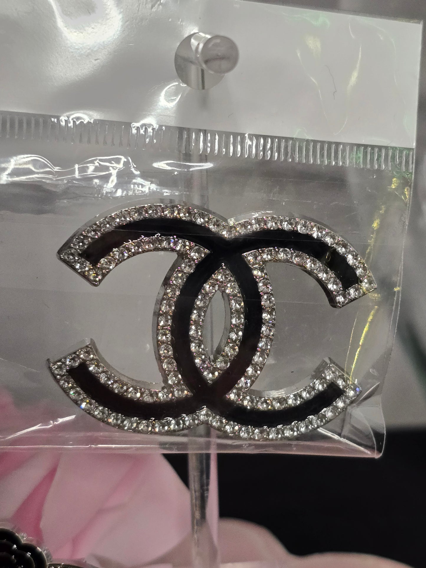 Gold or Silver Rhinestone Brooches (Handmade)