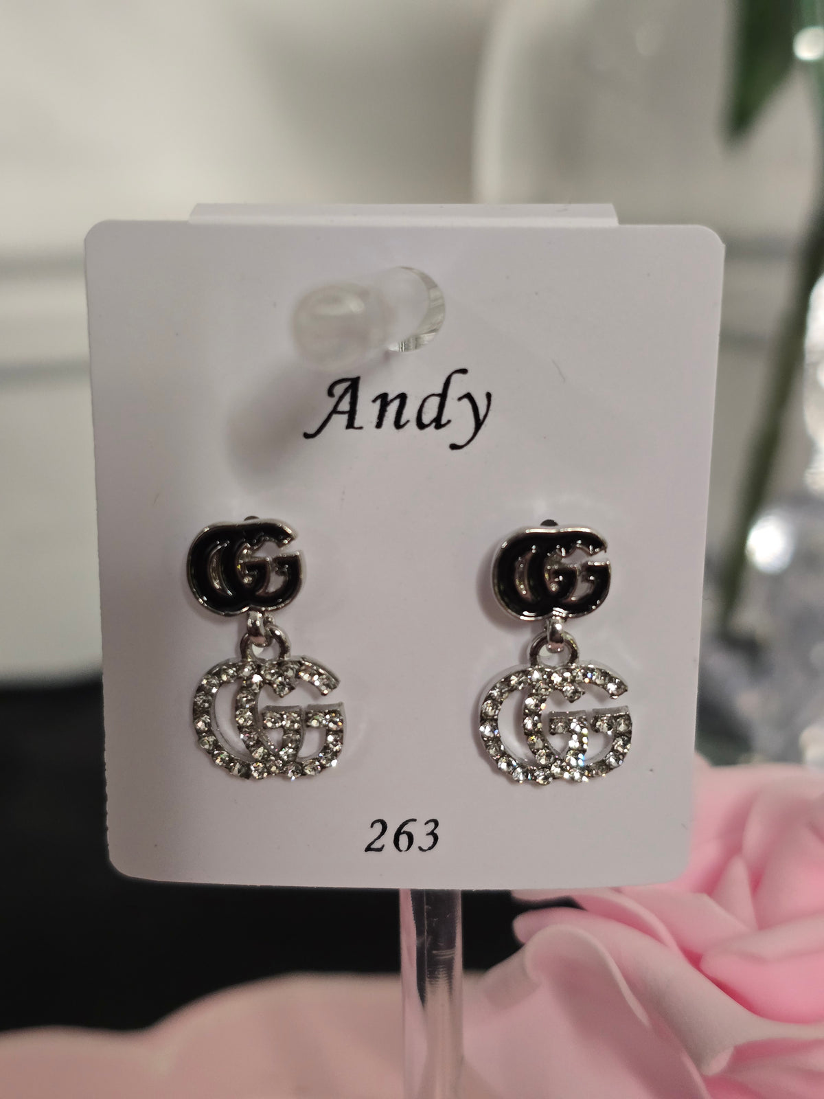 NEW Gold or Silver with Rhinestones Earrings