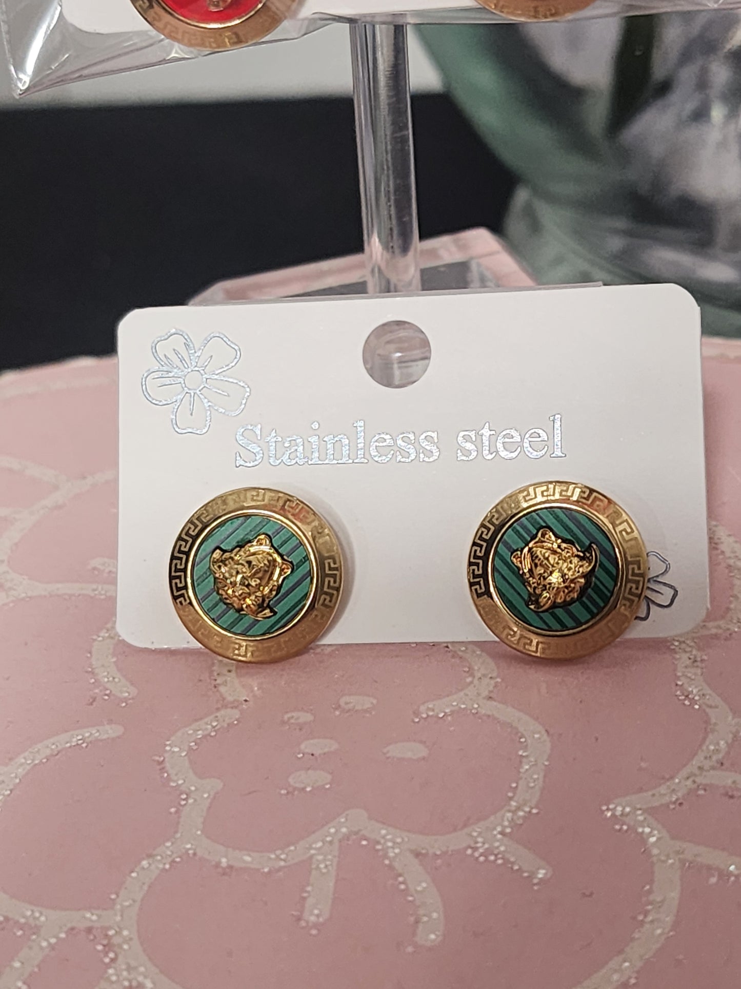 Gold Stainless Steel Earrings