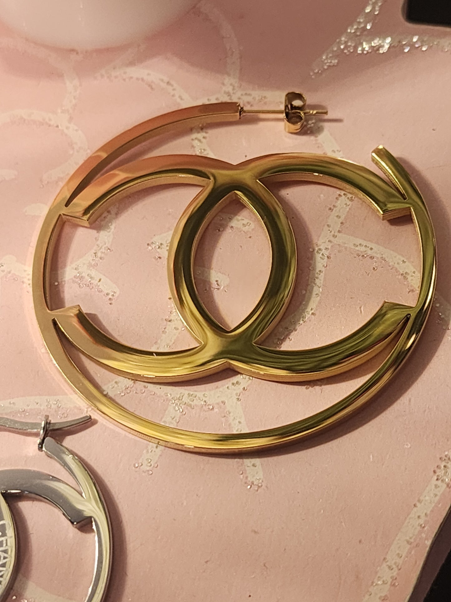 Gold or Silver Fashion Stainless Steel Hoop Earrings (Upcycled Only)