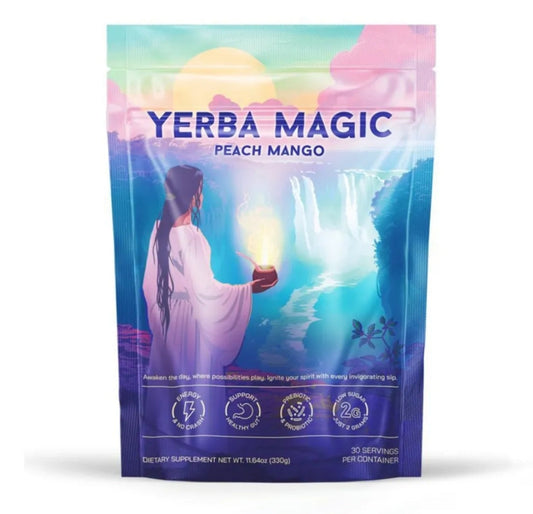 Yerba Magic Tea Powder (Peach Mango-30 Servings)